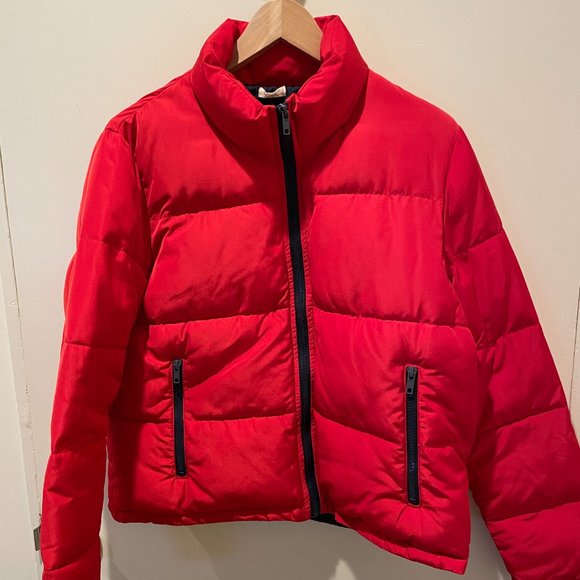 Brandy Melville / John Galt Jackets & Blazers - Brandy Melville John Galt Red Quilted Puffer Jacket Coat O/S